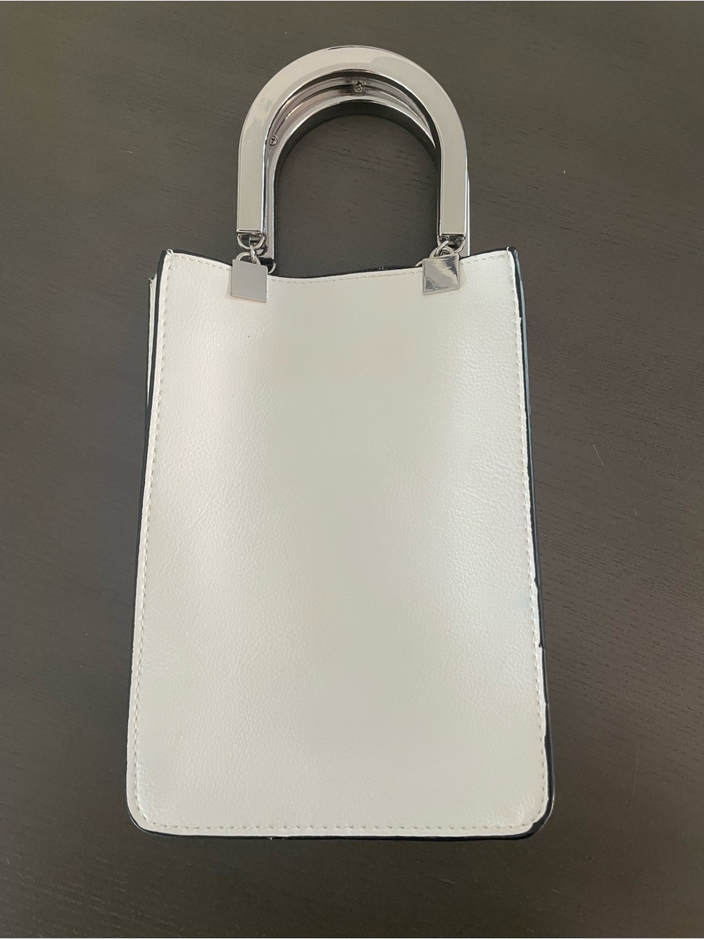 Zara White Structured Top-Handle Women's Bag